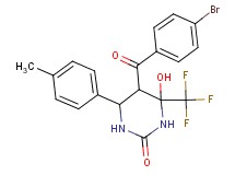 5-(4-bromobenzoyl)-4-hydroxy-6-(4-methylphenyl)-4-(trifluoromethyl)tetrahydro-2(1H)-pyrimidinone