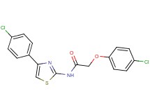 2-(4-chlorophenoxy)-N-[4-(4-chlorophenyl)-1,3-thiazol-2-yl]acetamide