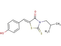 5-(4-hydroxybenzylidene)-3-isobutyl-2-thioxo-1,3-thiazolidin-4-one