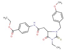 ethyl 4-({[1-ethyl-3-(4-methoxybenzyl)-5-oxo-2-thioxo-4-imidazolidinyl]acetyl}amino)benzoate