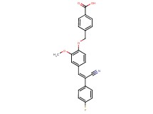 4-({4-[2-cyano-2-(4-fluorophenyl)vinyl]-2-methoxyphenoxy}methyl)benzoic acid