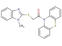 10-{[(1-methyl-1H-benzimidazol-2-yl)thio]acetyl}-10H-phenothiazine