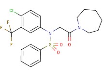 N-[2-(1-azepanyl)-2-oxoethyl]-N-[4-chloro-3-(trifluoromethyl)phenyl]benzenesulfonamide