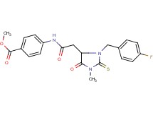 methyl 4-({[3-(4-fluorobenzyl)-1-methyl-5-oxo-2-thioxo-4-imidazolidinyl]acetyl}amino)benzoate