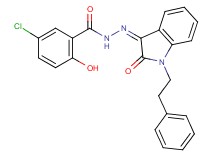 5-chloro-2-hydroxy-N'-[2-oxo-1-(2-phenylethyl)-1,2-dihydro-3H-indol-3-ylidene]benzohydrazide