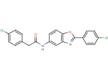 2-(4-chlorophenyl)-N-[2-(4-chlorophenyl)-1,3-benzoxazol-5-yl]acetamide