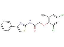 2-(2,4-dichloro-6-methylphenoxy)-N-(4-phenyl-1,3-thiazol-2-yl)acetamide