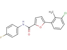 5-(3-chloro-2-methylphenyl)-N-(4-fluorophenyl)-2-furamide