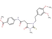 methyl 4-[({3-[2-(3,4-dimethoxyphenyl)ethyl]-1-methyl-5-oxo-2-thioxo-4-imidazolidinyl}acetyl)amino]benzoate