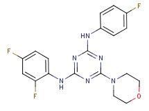 N-(2,4-difluorophenyl)-N'-(4-fluorophenyl)-6-(4-morpholinyl)-1,3,5-triazine-2,4-diamine