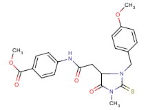 methyl 4-({[3-(4-methoxybenzyl)-1-methyl-5-oxo-2-thioxo-4-imidazolidinyl]acetyl}amino)benzoate