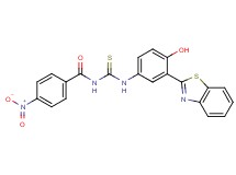N-({[3-(1,3-benzothiazol-2-yl)-4-hydroxyphenyl]amino}carbonothioyl)-4-nitrobenzamide