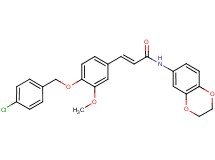 3-{4-[(4-chlorobenzyl)oxy]-3-methoxyphenyl}-N-(2,3-dihydro-1,4-benzodioxin-6-yl)acrylamide