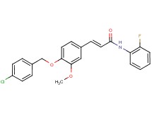 3-{4-[(4-chlorobenzyl)oxy]-3-methoxyphenyl}-N-(2-fluorophenyl)acrylamide