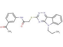 N-(3-acetylphenyl)-2-[(5-propyl-5H-[1,2,4]triazino[5,6-b]indol-3-yl)thio]acetamide