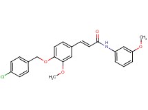 3-{4-[(4-chlorobenzyl)oxy]-3-methoxyphenyl}-N-(3-methoxyphenyl)acrylamide