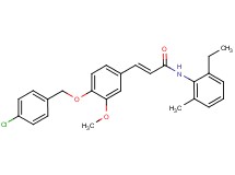 3-{4-[(4-chlorobenzyl)oxy]-3-methoxyphenyl}-N-(2-ethyl-6-methylphenyl)acrylamide