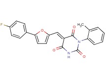 5-{[5-(4-fluorophenyl)-2-furyl]methylene}-1-(2-methylphenyl)-2,4,6(1H,3H,5H)-pyrimidinetrione