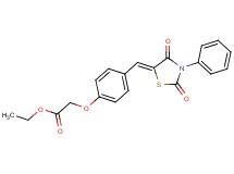 ethyl {4-[(2,4-dioxo-3-phenyl-1,3-thiazolidin-5-ylidene)methyl]phenoxy}acetate