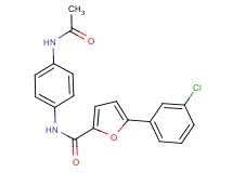 N-[4-(acetylamino)phenyl]-5-(3-chlorophenyl)-2-furamide