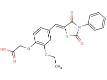 {4-[(2,4-dioxo-3-phenyl-1,3-thiazolidin-5-ylidene)methyl]-2-ethoxyphenoxy}acetic acid