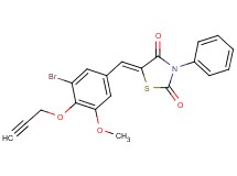 5-[3-bromo-5-methoxy-4-(2-propyn-1-yloxy)benzylidene]-3-phenyl-1,3-thiazolidine-2,4-dione
