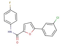 5-(3-chlorophenyl)-N-(4-fluorophenyl)-2-furamide