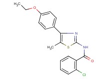 2-chloro-N-[4-(4-ethoxyphenyl)-5-methyl-1,3-thiazol-2-yl]benzamide