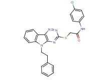 N-(4-chlorophenyl)-2-{[5-(2-phenylethyl)-5H-[1,2,4]triazino[5,6-b]indol-3-yl]thio}acetamide