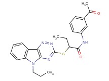 N-(3-acetylphenyl)-2-[(5-propyl-5H-[1,2,4]triazino[5,6-b]indol-3-yl)thio]butanamide