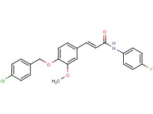 3-{4-[(4-chlorobenzyl)oxy]-3-methoxyphenyl}-N-(4-fluorophenyl)acrylamide