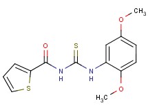 N-{[(2,5-dimethoxyphenyl)amino]carbonothioyl}-2-thiophenecarboxamide