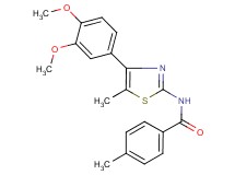 N-[4-(3,4-dimethoxyphenyl)-5-methyl-1,3-thiazol-2-yl]-4-methylbenzamide