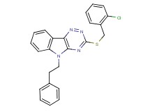3-[(2-chlorobenzyl)thio]-5-(2-phenylethyl)-5H-[1,2,4]triazino[5,6-b]indole
