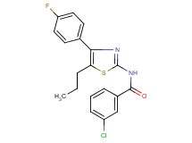 3-chloro-N-[4-(4-fluorophenyl)-5-propyl-1,3-thiazol-2-yl]benzamide