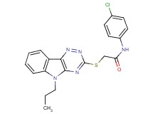 N-(4-chlorophenyl)-2-[(5-propyl-5H-[1,2,4]triazino[5,6-b]indol-3-yl)thio]acetamide