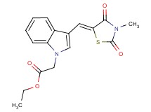 ethyl {3-[(3-methyl-2,4-dioxo-1,3-thiazolidin-5-ylidene)methyl]-1H-indol-1-yl}acetate