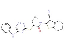 N-(3-cyano-4,5,6,7-tetrahydro-1-benzothien-2-yl)-2-(5H-[1,2,4]triazino[5,6-b]indol-3-ylthio)butanamide