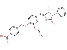 4-({4-[(2,4-dioxo-3-phenyl-1,3-thiazolidin-5-ylidene)methyl]-2-ethoxyphenoxy}methyl)benzoic acid