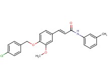 3-{4-[(4-chlorobenzyl)oxy]-3-methoxyphenyl}-N-(3-methylphenyl)acrylamide