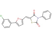 5-{[5-(3-chlorophenyl)-2-furyl]methylene}-3-phenyl-1,3-thiazolidine-2,4-dione