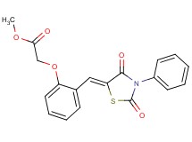 methyl {2-[(2,4-dioxo-3-phenyl-1,3-thiazolidin-5-ylidene)methyl]phenoxy}acetate