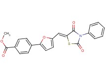 methyl 4-{5-[(2,4-dioxo-3-phenyl-1,3-thiazolidin-5-ylidene)methyl]-2-furyl}benzoate