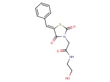 2-(5-benzylidene-2,4-dioxo-1,3-thiazolidin-3-yl)-N-(2-hydroxyethyl)acetamide