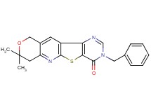 3-benzyl-8,8-dimethyl-7,10-dihydro-8H-pyrano[3'',4'':5',6']pyrido[3',2':4,5]thieno[3,2-d]pyrimidin-4(3H)-one