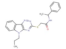 N-(1-phenylethyl)-2-[(5-propyl-5H-[1,2,4]triazino[5,6-b]indol-3-yl)thio]acetamide