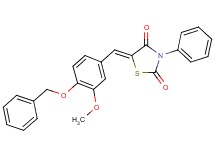5-[4-(benzyloxy)-3-methoxybenzylidene]-3-phenyl-1,3-thiazolidine-2,4-dione