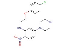 N-[2-(4-chlorophenoxy)ethyl]-2-nitro-5-(1-piperazinyl)aniline