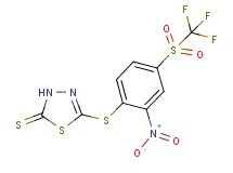 5-({2-nitro-4-[(trifluoromethyl)sulfonyl]phenyl}thio)-1,3,4-thiadiazole-2(3H)-thione