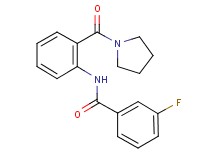 3-fluoro-N-[2-(1-pyrrolidinylcarbonyl)phenyl]benzamide
